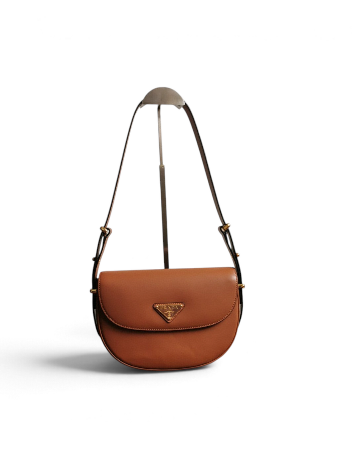 Moon Leather Shoulder Bag - Caramel - View 1