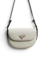 Moon Leather Shoulder Bag - White - View 1