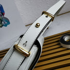 Moon Leather Shoulder Bag - White - View 7