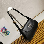 Moon Leather Flap Shoulder Bag - Black - View 2