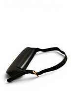 Moon Leather Flap Shoulder Bag - Black - View 4