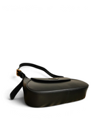 Moon Leather Flap Shoulder Bag - Black - View 3