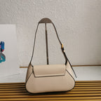 Moon Leather Flap Shoulder Bag - Pumice Grey - View 5