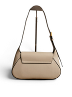 Moon Leather Flap Shoulder Bag - Pumice Grey - View 5