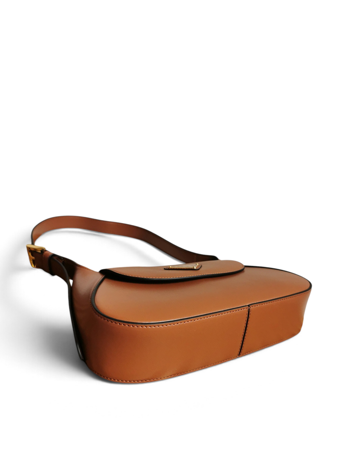 Moon Leather Flap Shoulder Bag - Caramel - View 4