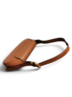 Moon Leather Flap Shoulder Bag - Caramel - View 5