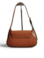 Moon Leather Flap Shoulder Bag - Caramel - View 3