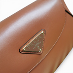 Moon Leather Flap Shoulder Bag - Caramel - View 6