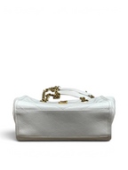 Saint Laurent Niki Small Shopping Bag in Ivory Waxed calfskin Leather - Detail View 4