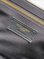 Saint Laurent Niki Small Shopping Bag in Ivory Waxed calfskin Leather - Detail View 9