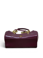 Saint Laurent Niki Small Shopping Bag in Burgundy Waxed calfskin Leather - Detail View 4
