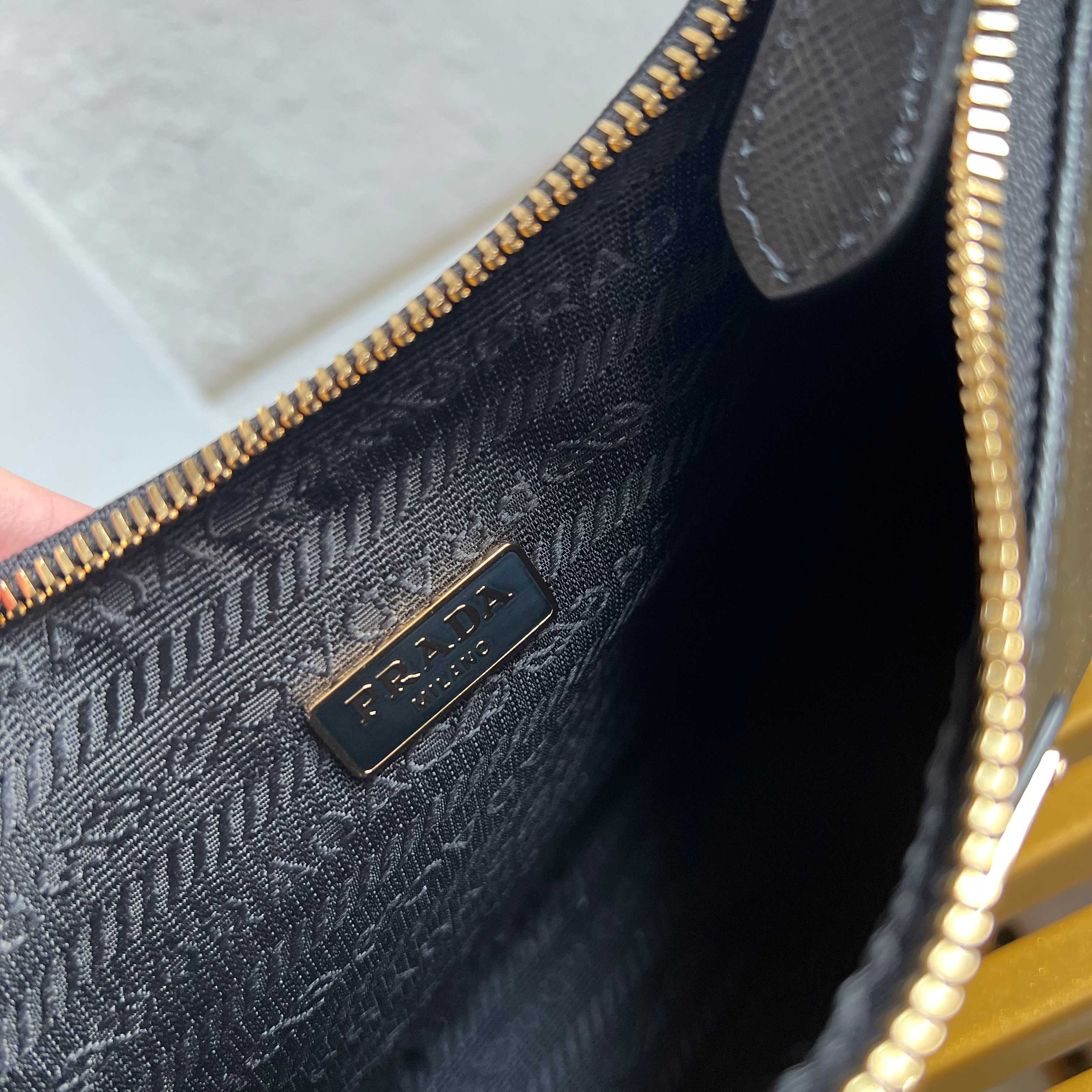 Re-Edition 2005 Saffiano Leather Mini Bag - Black - View 10