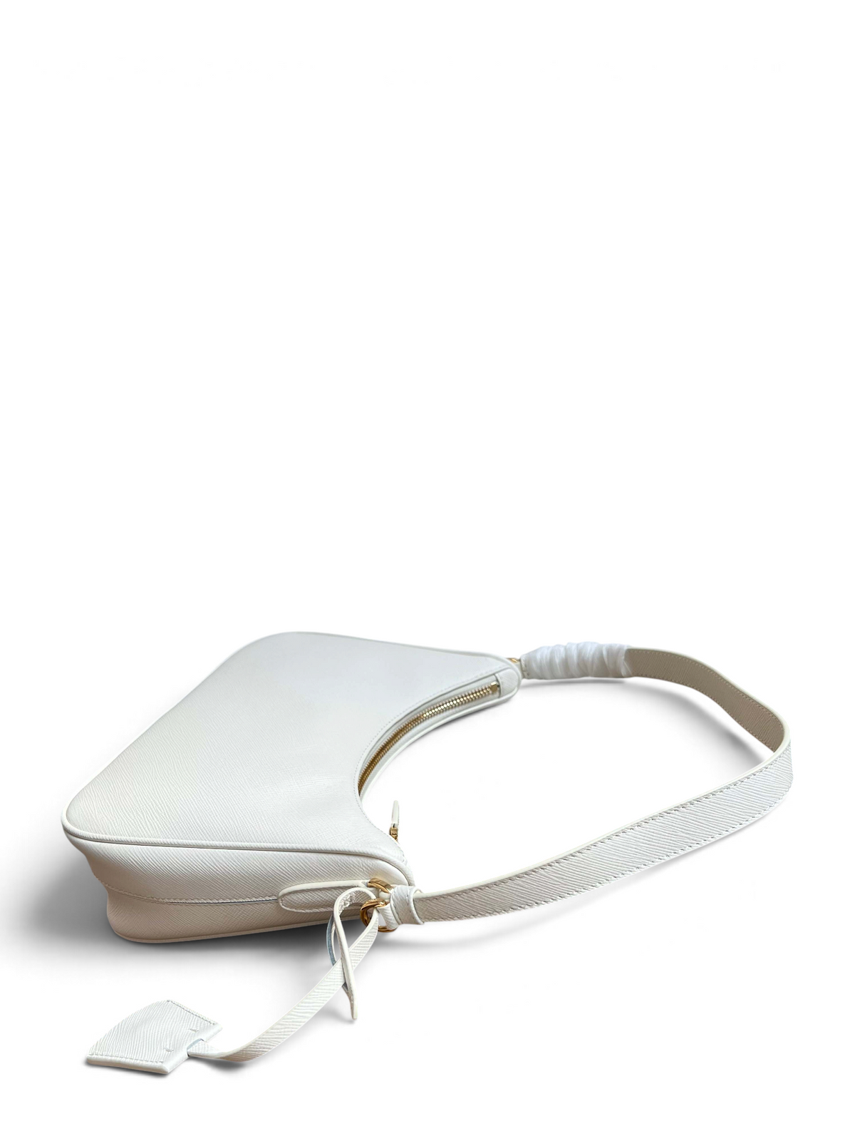 Re-Edition 2005 Saffiano Leather Mini Bag - White - View 4