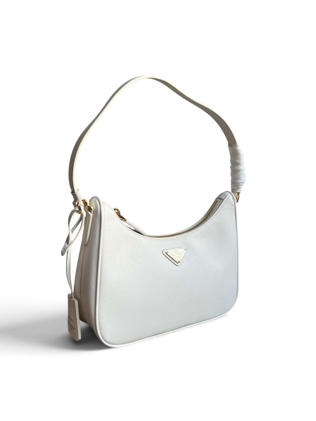 Re-Edition 2005 Saffiano Leather Mini Bag - White - View 2