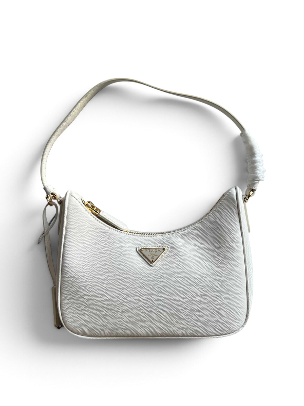 Re-Edition 2005 Saffiano Leather Mini Bag - White - View 1