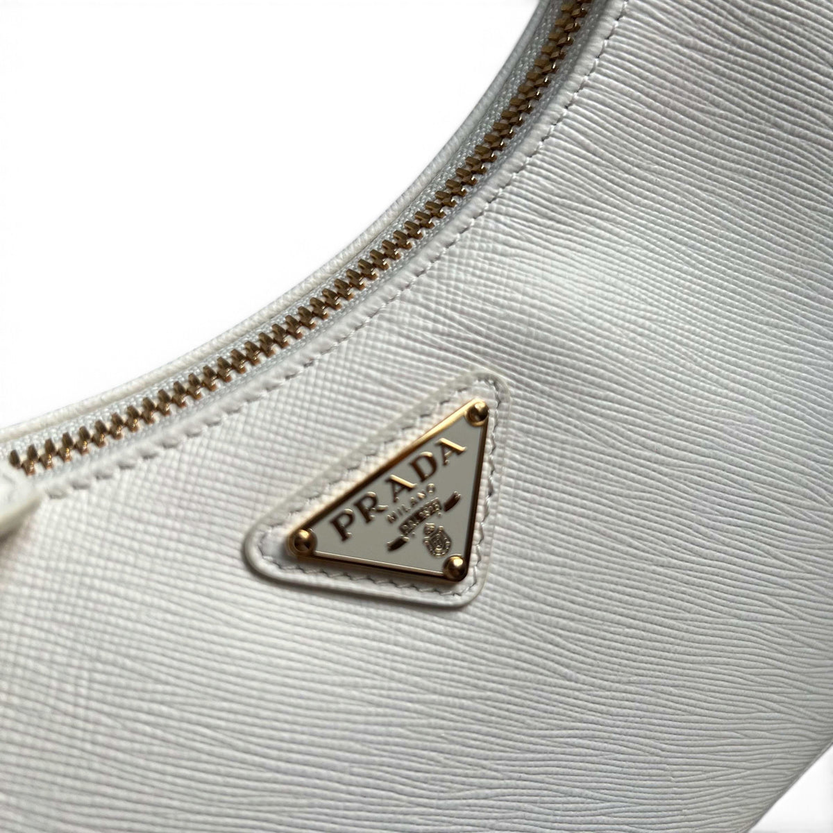Re-Edition 2005 Saffiano Leather Mini Bag - White - View 6