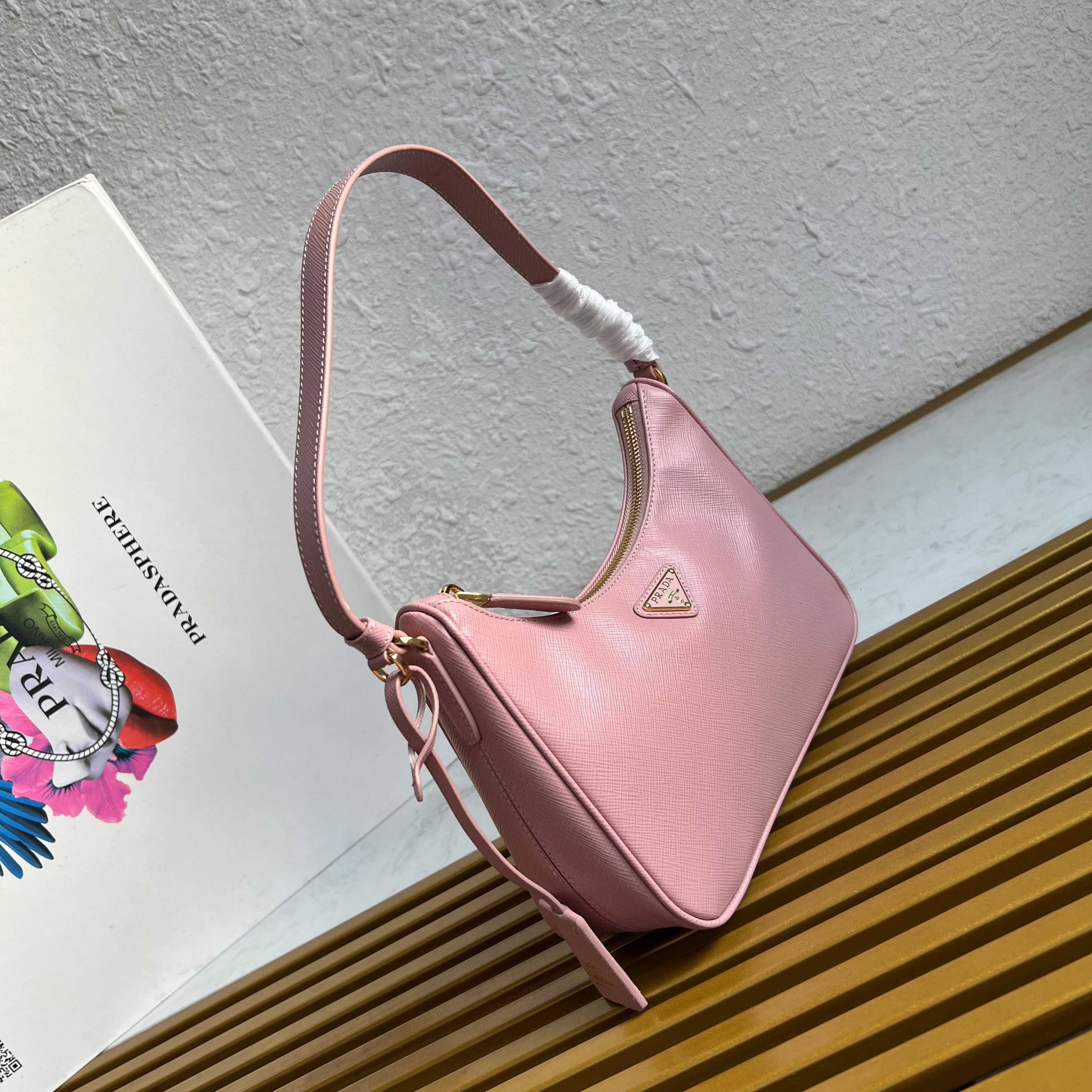 Re-Edition 2005 Saffiano Leather Mini Bag - Pink - View 2