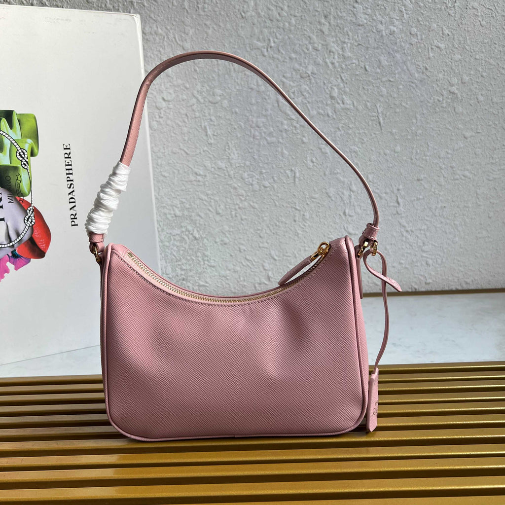 Re-Edition 2005 Saffiano Leather Mini Bag - Pink - View 5
