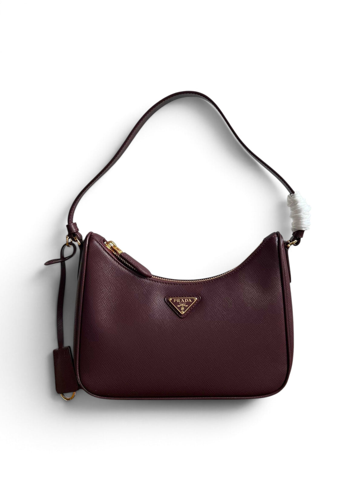 Re-Edition 2005 Saffiano Leather Mini Bag - Burgundy - View 1