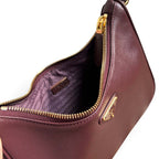 Re-Edition 2005 Saffiano Leather Mini Bag - Burgundy - View 8