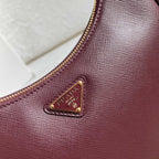 Re-Edition 2005 Saffiano Leather Mini Bag - Burgundy - View 6