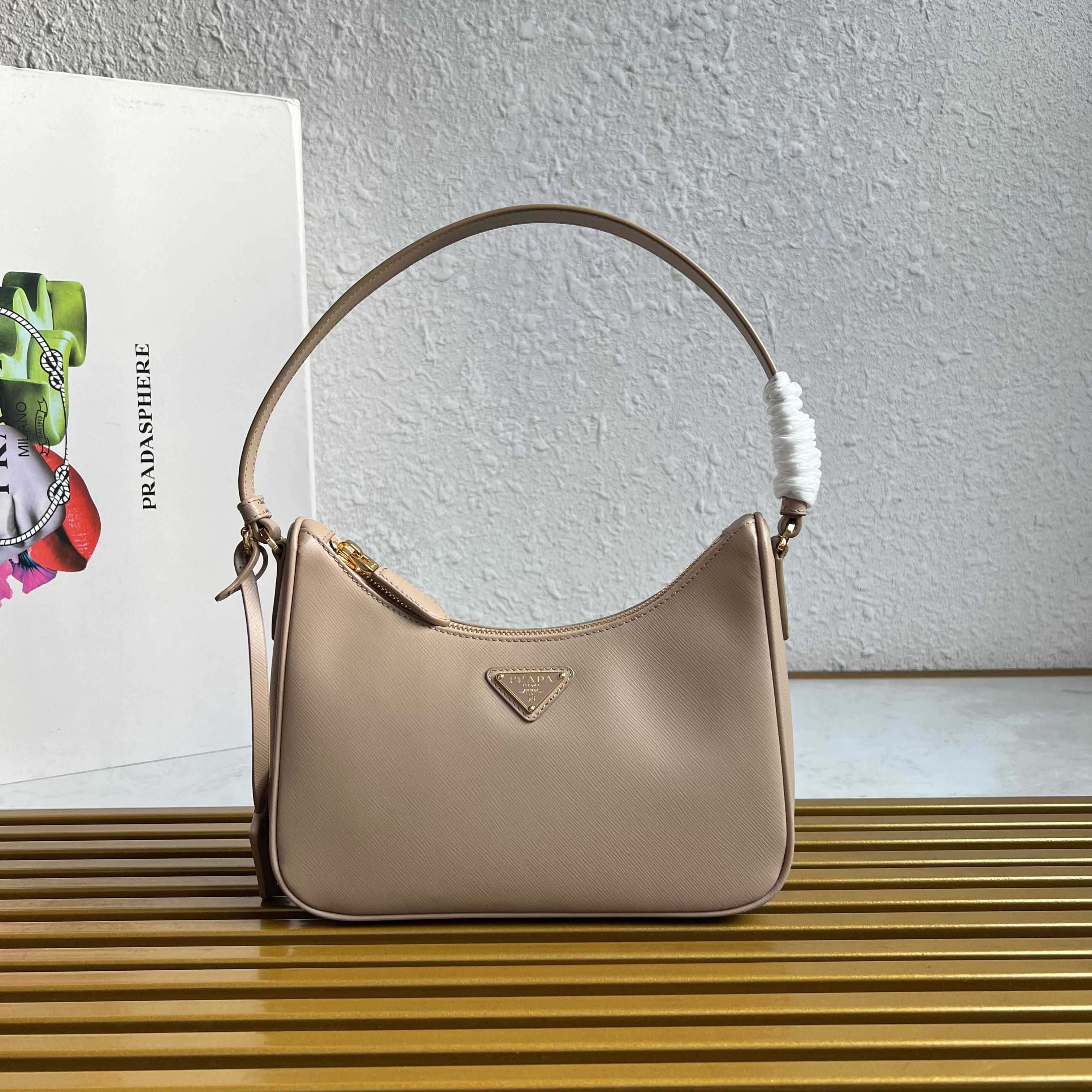 Re-Edition 2005 Saffiano Leather Mini Bag - Pumice Grey - View 1