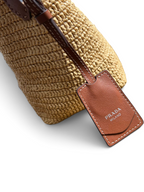 Small Crochet And Leather Bucket Bag - Beige/Brandy - View 7
