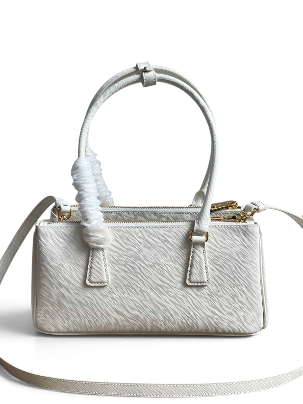 Galleria Medium Leather Bag - White - View 3