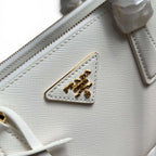 Galleria Medium Leather Bag - White - View 6