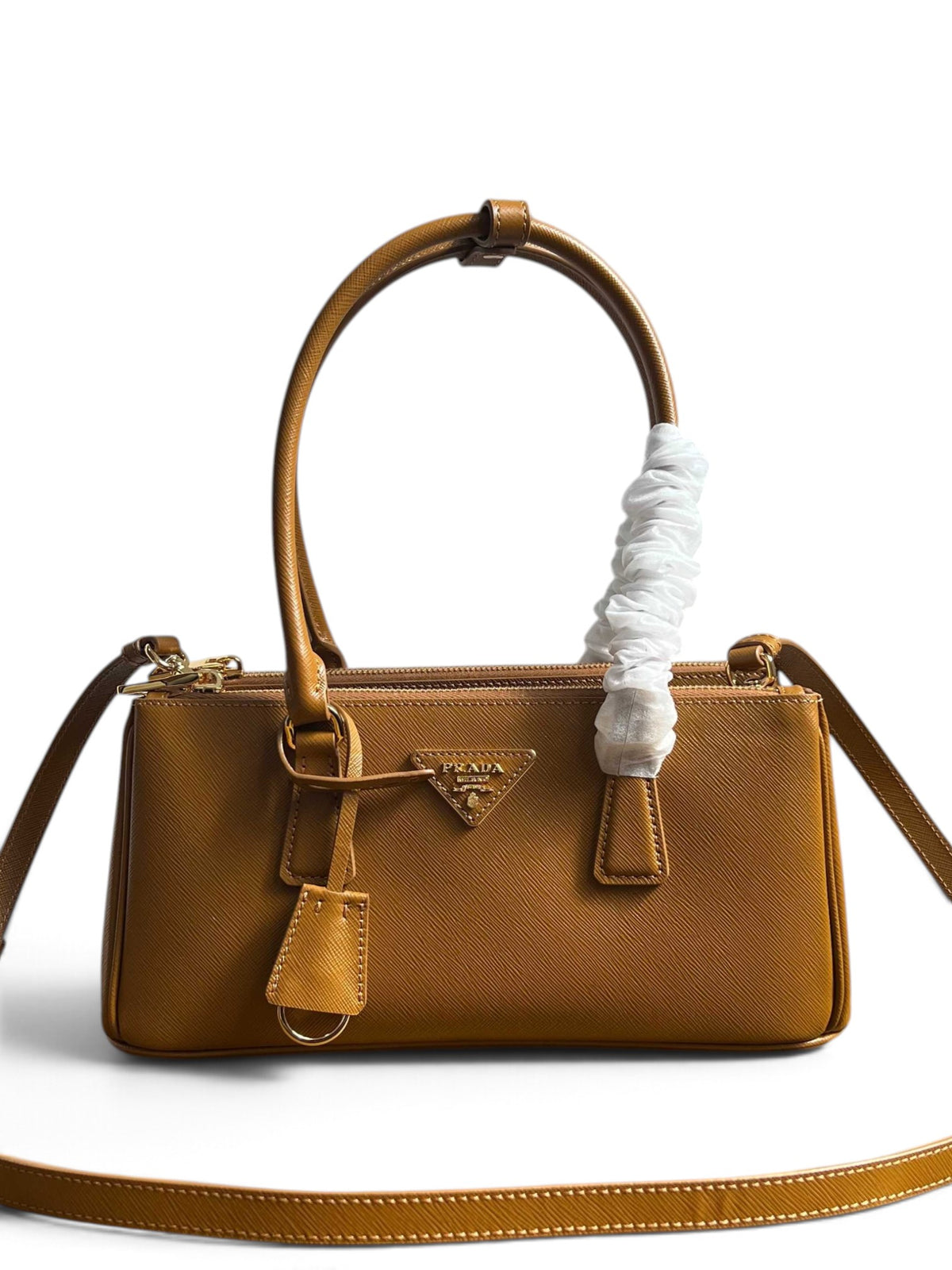 Galleria Medium Leather Bag - Amber - View 1