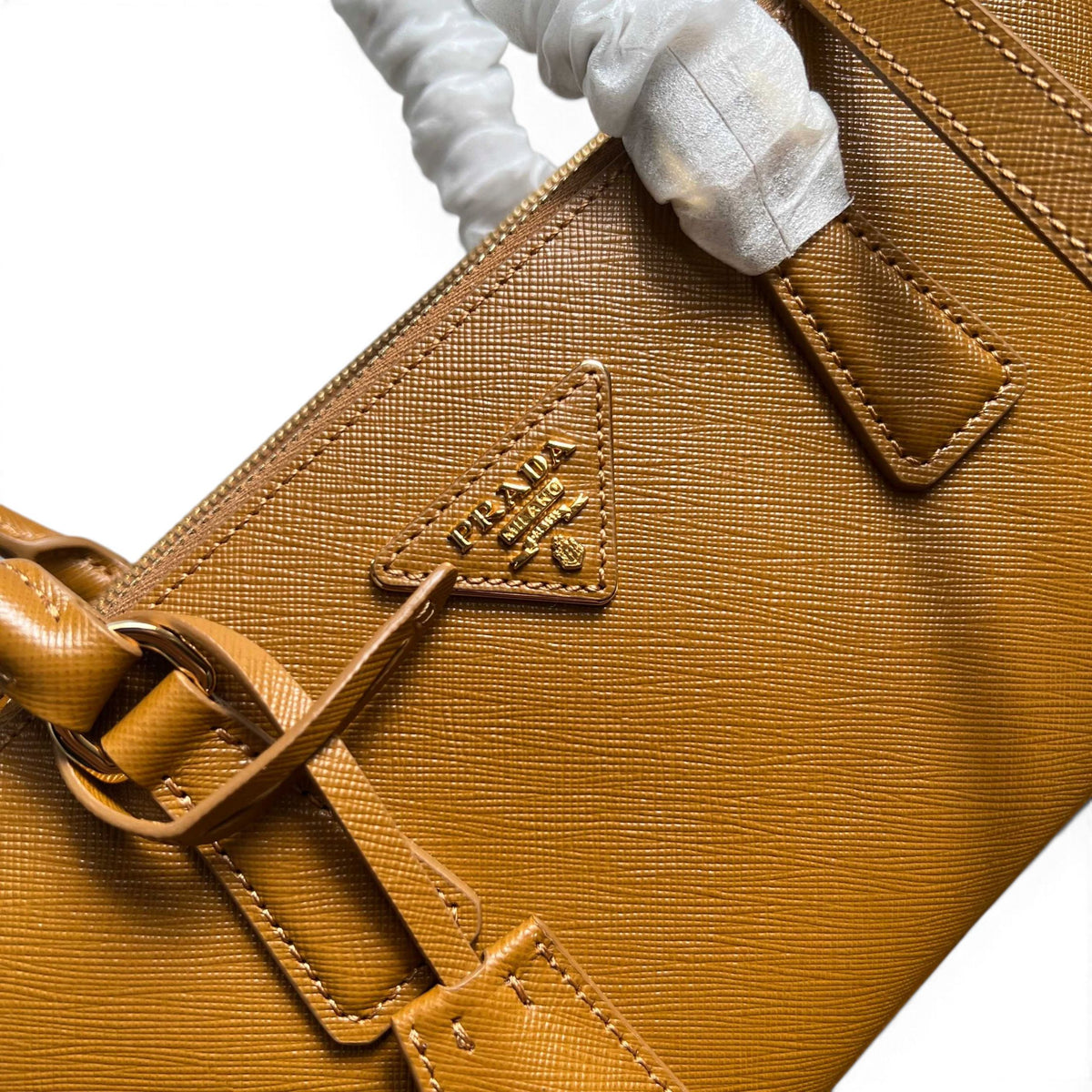 Galleria Medium Leather Bag - Amber - View 7
