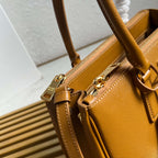 Galleria Medium Leather Bag - Amber - View 5