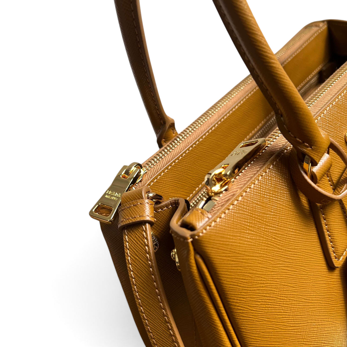 Galleria Medium Leather Bag - Amber - View 5