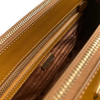 Galleria Medium Leather Bag - Amber - View 9