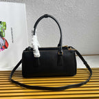 Galleria Medium Leather Bag - Black - View 3