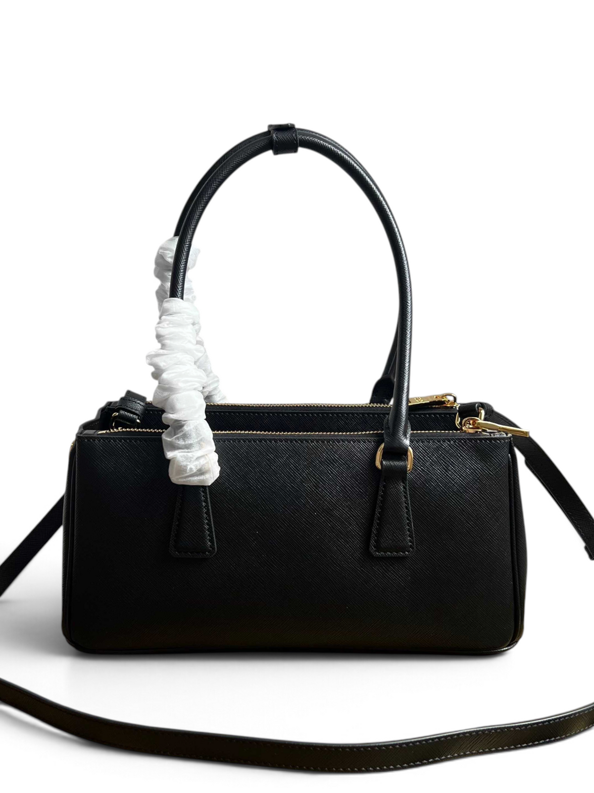 Galleria Medium Leather Bag - Black - View 3