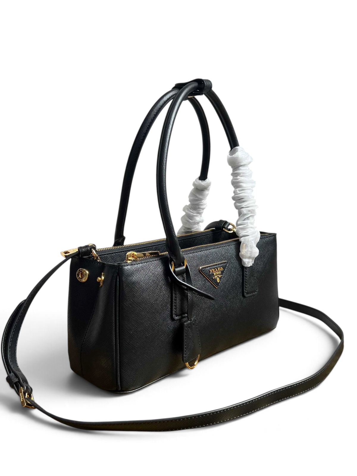 Galleria Medium Leather Bag - Black - View 2