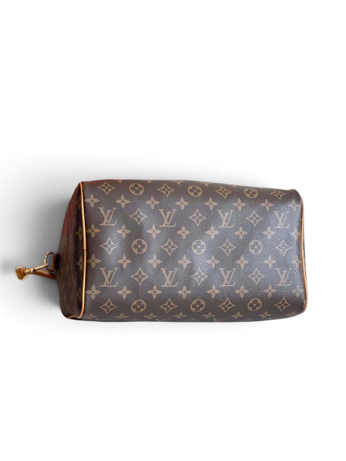 SWORD LUXURY Speedy Bandoulière 30 çanta, ikonik kahverengi monogram kanvas desenli ve şık deri detaylı tasarım.