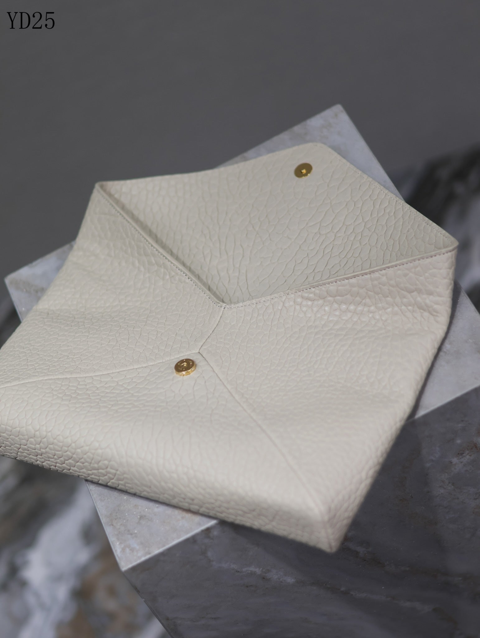 Grainy Leather Clutch Bag