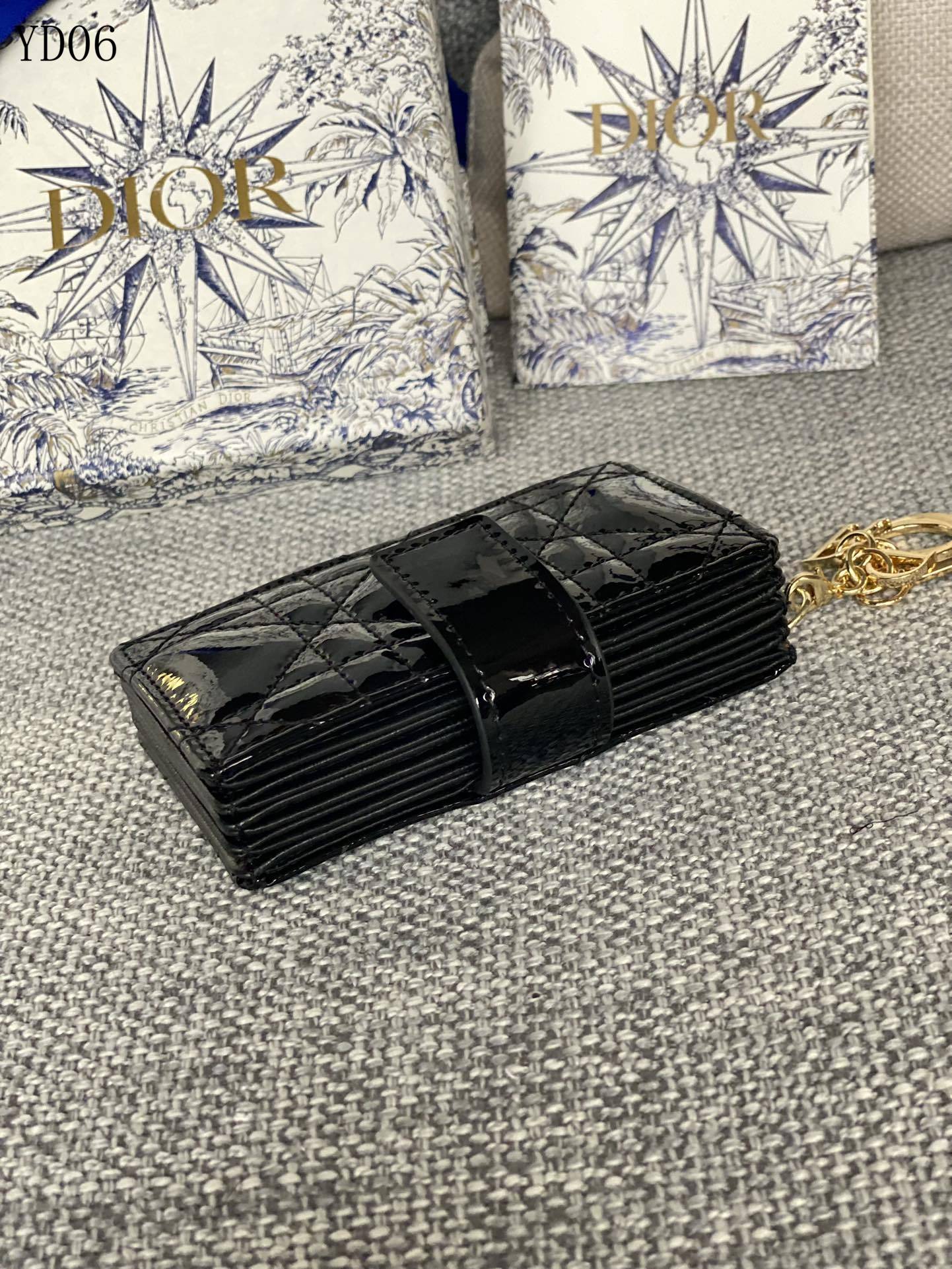 Quilted Leather Compact Wallet