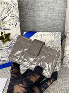 Quilted Leather Compact Wallet