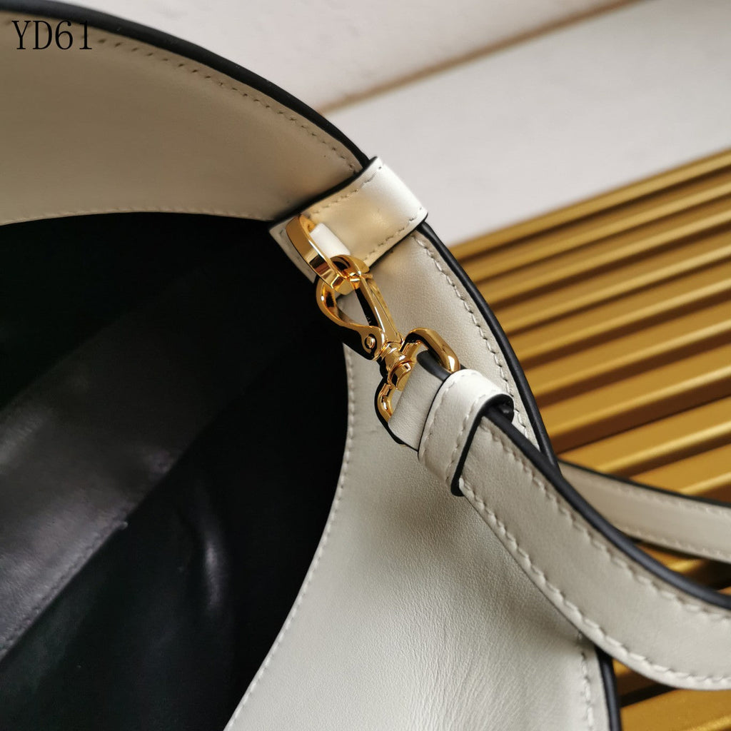 Triangle-Logo Leather Tote Bag