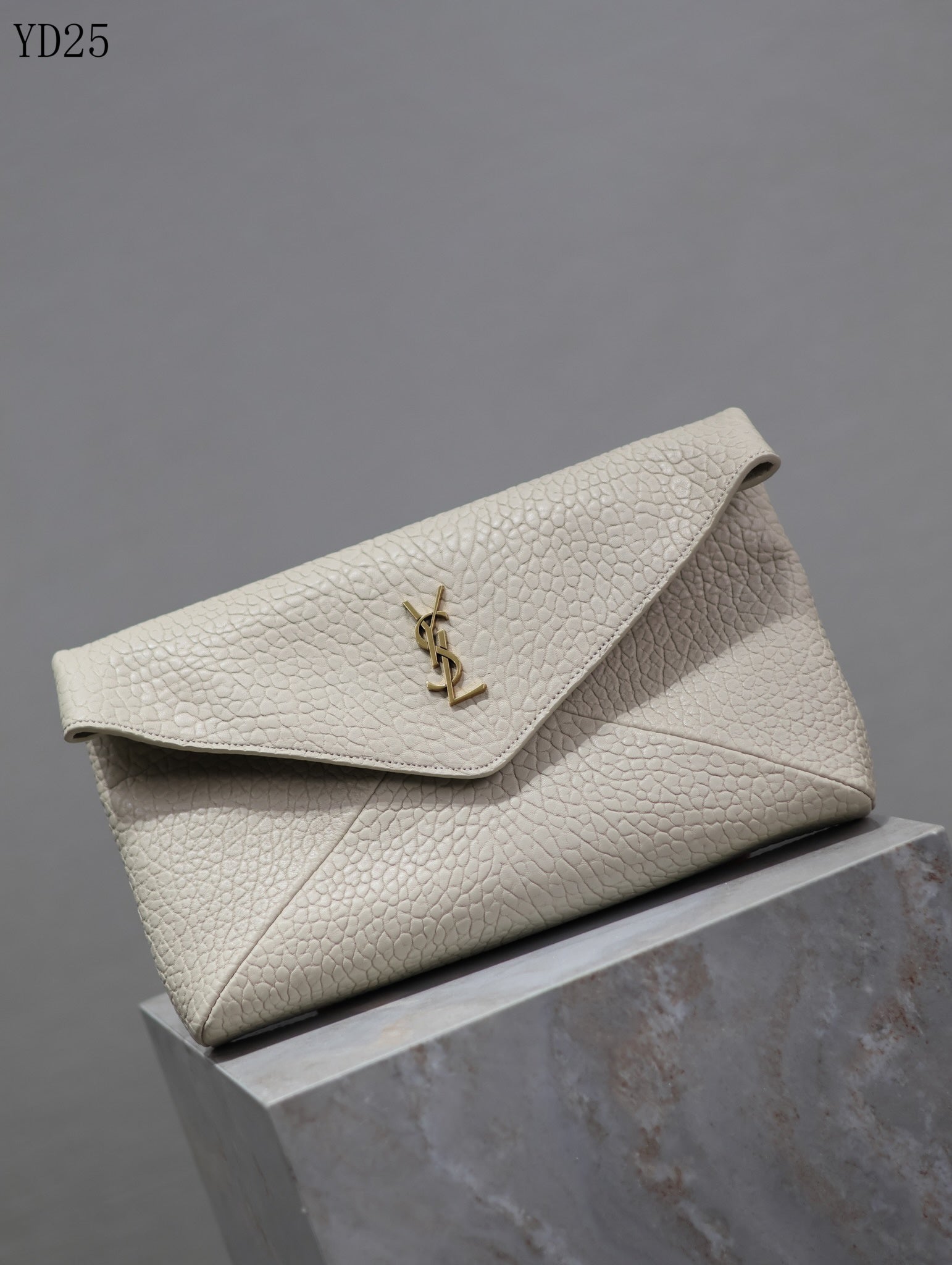 Grainy Leather Clutch Bag