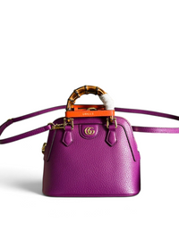 Diana Leather Bamboo Handle Bag