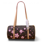 SWORD LUXURY Louis Vuitton x Murakami Papillon çanta, ikonik monogram kanvas üzerinde pembe kiraz çiçeği desenli