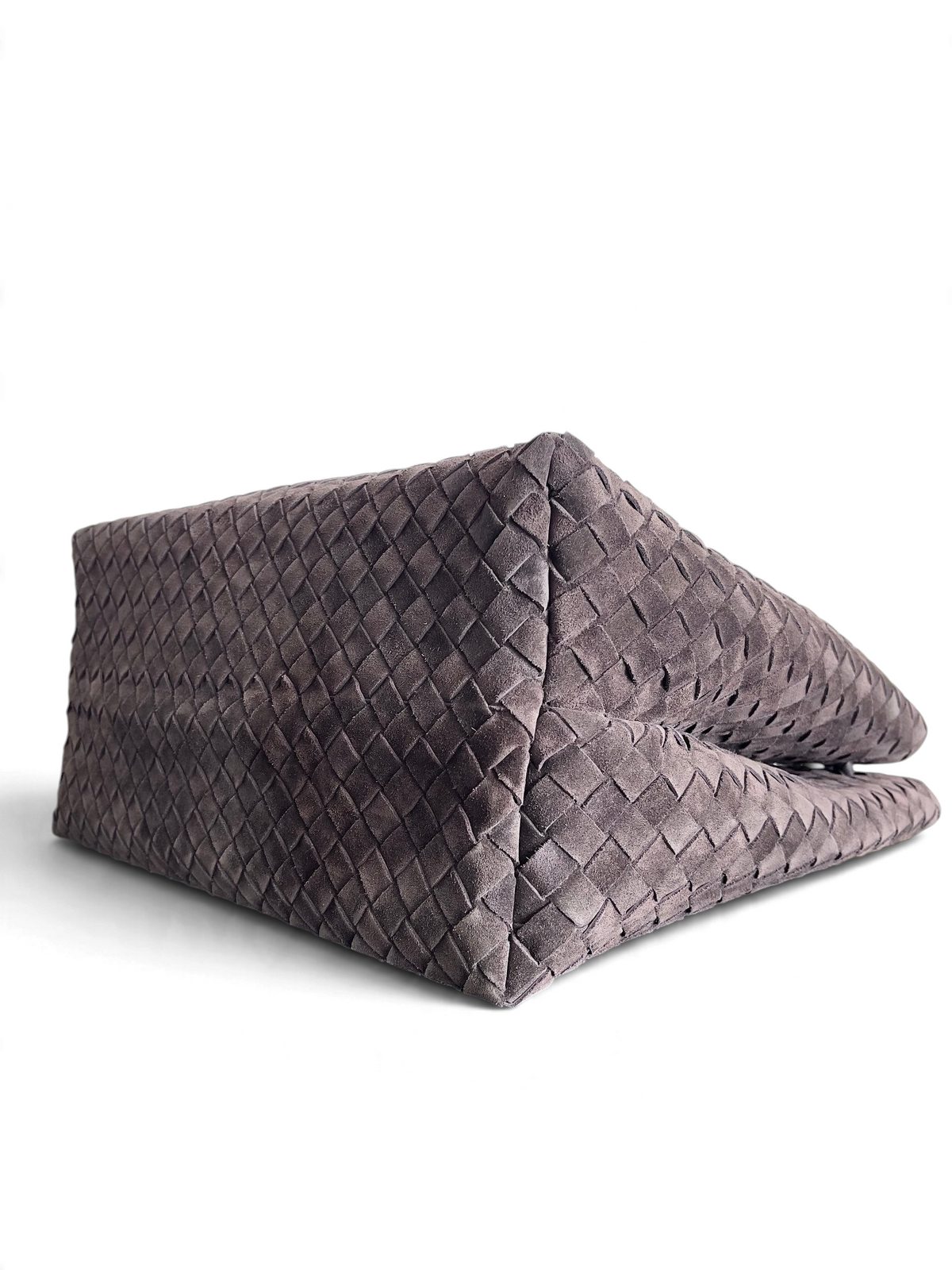 Andiamo large woven tote, charcoal grey, view 2