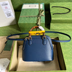 Diana Leather Bamboo Handle Bag