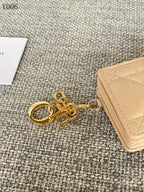 Quilted Leather Compact Wallet