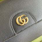 Bamboo Handle Leather Wallet with Chain