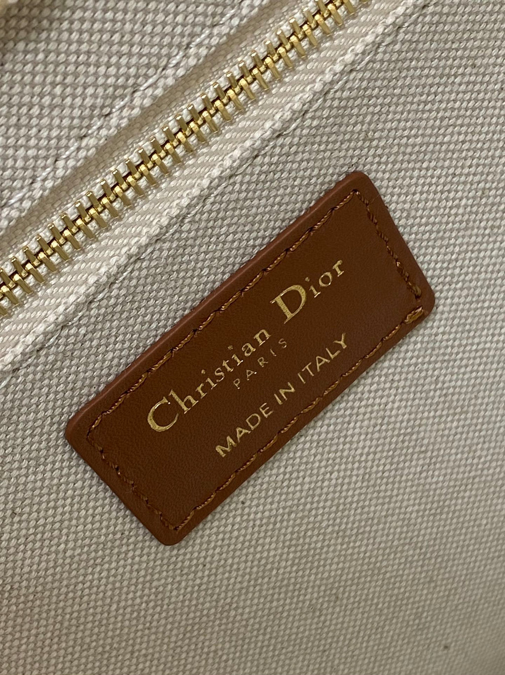 Canvas Tote Bag with Leather Trim